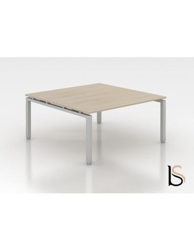 Ensemble de 2 bureaux Bench Quadra avec piètements partagés – Mobel Linea