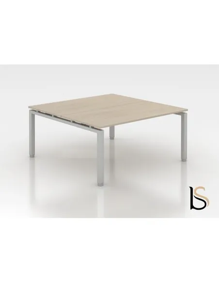 Ensemble de 2 bureaux Bench Quadra avec piètements partagés – Mobel Linea