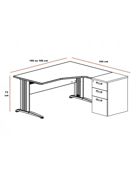 Bureau compact 90° Sigma – Mobel Linea