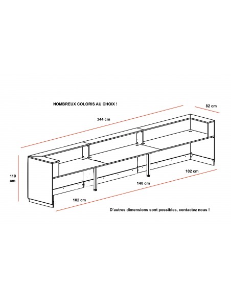 Grande banque d’accueil Delta - Mobel Linea
