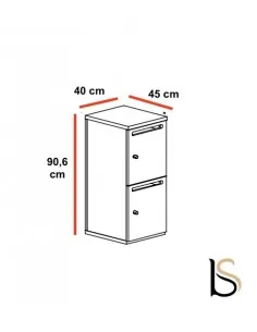 Meuble à casiers avec fentes courrier - Mobel Linea 2