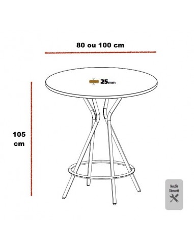 Table haute ronde PICO – Mobel Linea