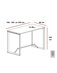 Table de réunion design version haute série Star - Mobel Linea 2