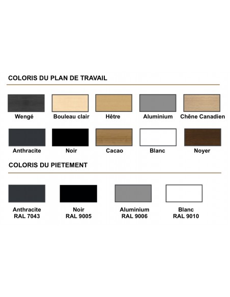 Bureau droit réglable en hauteur – MDD