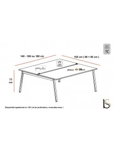 Bureau bench Born Wood Mixte – Mobel Linea 2