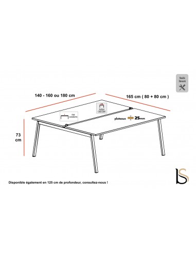 Bureau bench Born Wood Mixte – Mobel Linea