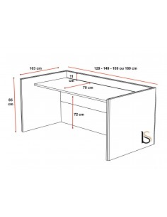 Bureau comptoir bas Avant - Ofitres 2