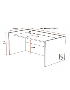 Bureau comptoir bas Avant - Ofitres 2