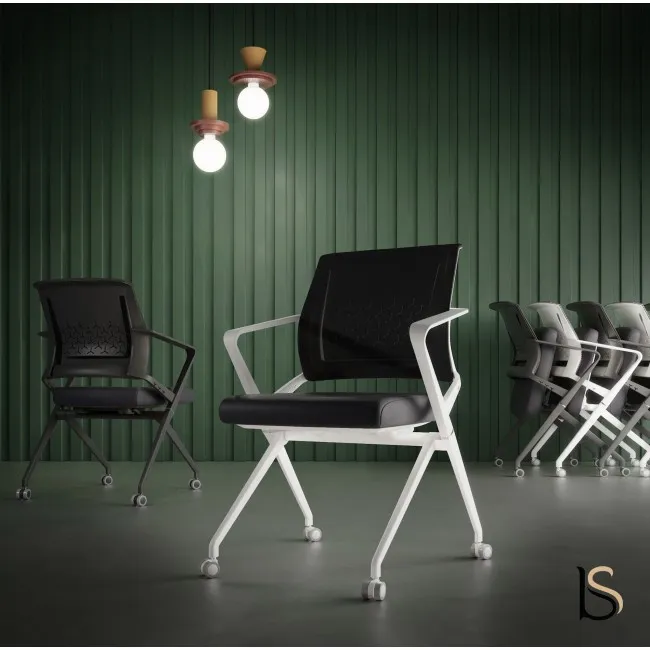 Chaise visiteurs avec assise pliante Plys – Mobel Linea