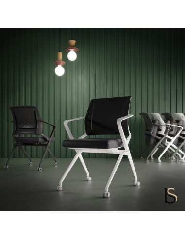 Chaise visiteurs avec assise pliante Plys – Mobel Linea