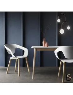 Lot de 4 chaises de collectivité Liner – Mobel Linea.