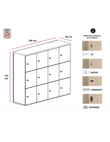 Meuble avec 12 casiers - Mobel Linea