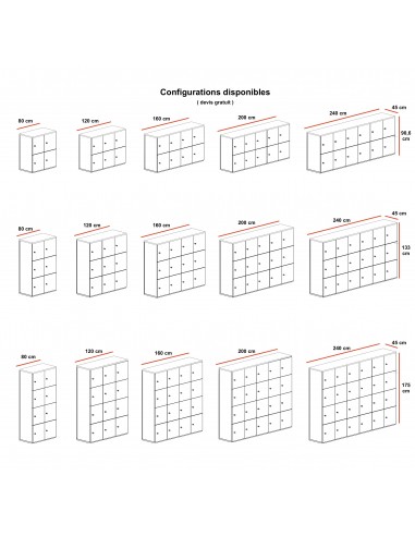 Meuble avec 12 casiers - Mobel Linea
