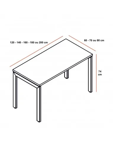 Bureau rectangulaire OGI U – MDD