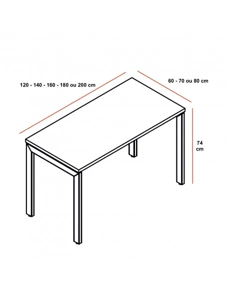 Bureau rectangulaire OGI U – MDD
