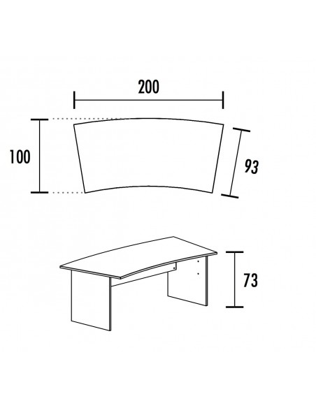 Bureau courbe Tono – Mobel Linea