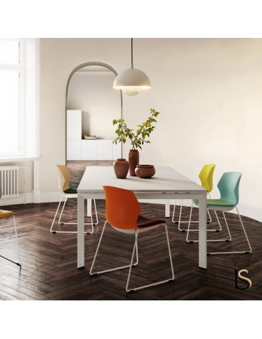 Table de réunion Star, pieds chromés – Mobel Linea