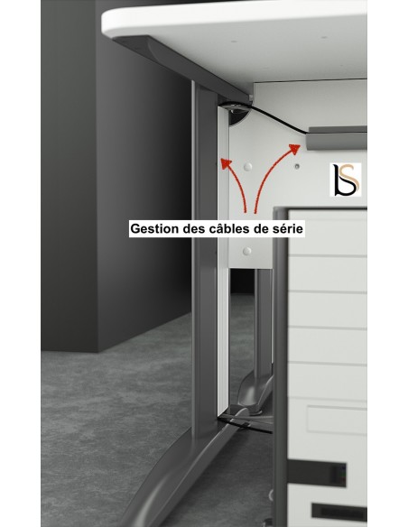 Bureau d’angle avec rangement K3 – Mobel Linea