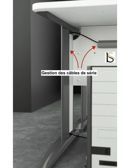 Bureau d’angle avec rangement K3 – Mobel Linea