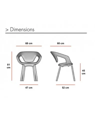 Lot de 2 sièges visiteurs Liner – Mobel Linea.
