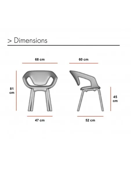 Lot de 2 sièges visiteurs Liner – Mobel Linea.