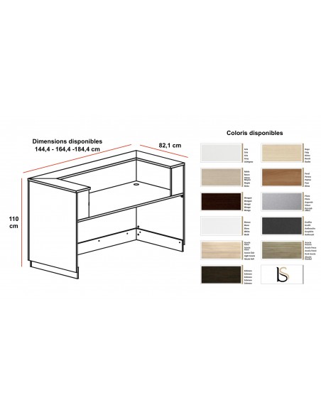 Banque d'accueil droite Delta - Mobel Linea