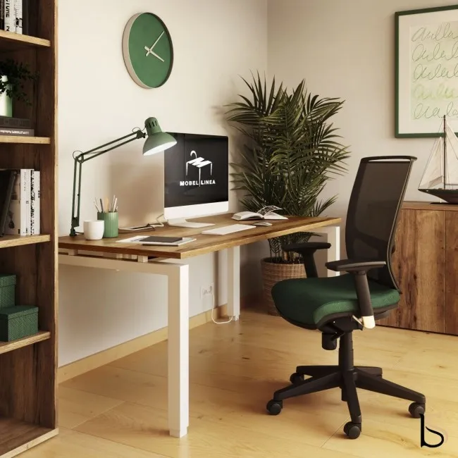 Bureau droit piètement métal série Quadra – Mobel linea