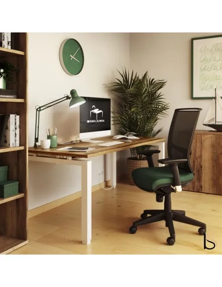 Bureau droit piètement métal série Quadra – Mobel linea