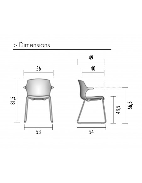 Siège visiteur design No Frill - Mobel Linea