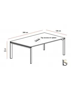 Table de réunion Star, pieds chromés – Mobel Linea 2