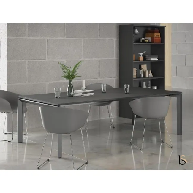 Table de réunion Star, pieds chromés – Mobel Linea