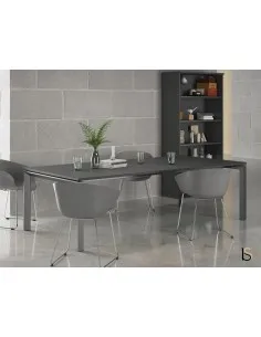 Table de réunion Star, pieds chromés – Mobel Linea