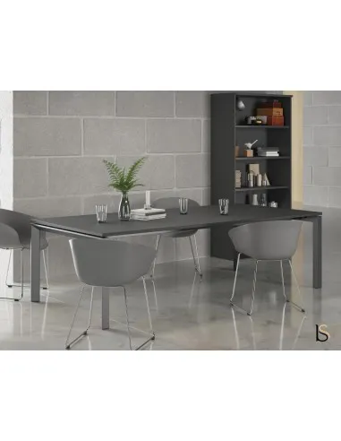 Table de réunion Star, pieds chromés – Mobel Linea