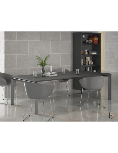 Table de réunion Star, pieds chromés – Mobel Linea