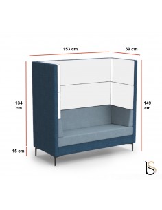 Canapé 2 places Push multi-color - Mobel Linea 2