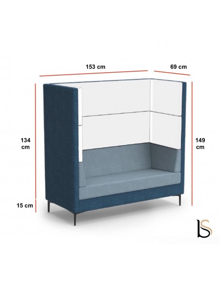 Canapé 2 places Push multi-color - Mobel Linea