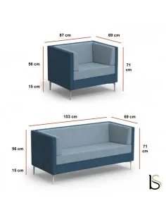 Canapé et fauteuil Push « confort » - Mobel Linea 2