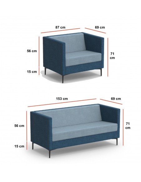 Canapé et fauteuil Push - Mobel Linea