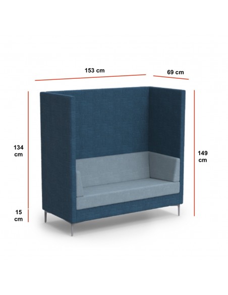 Canapé 2 places Push mono-color - Mobel Linea