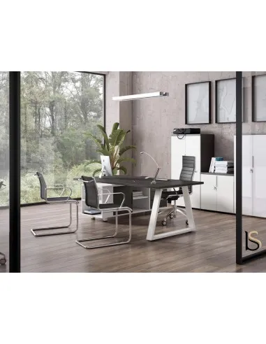 Bureau bi-colore avec meuble d’angle Pyramid