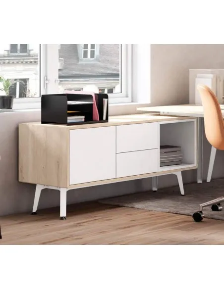 Bureau compact Idea Ypsilon avec caisson intégré - Quadrifoglio