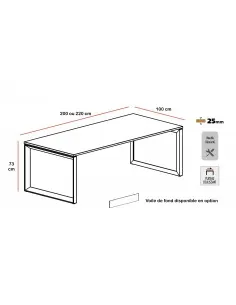 Bureau rectangulaire Star – Mobel Linea 2