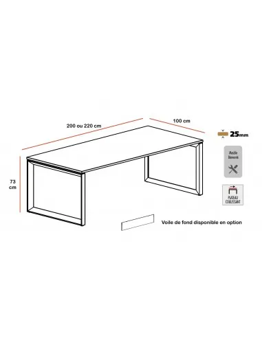 Bureau rectangulaire Star – Mobel Linea
