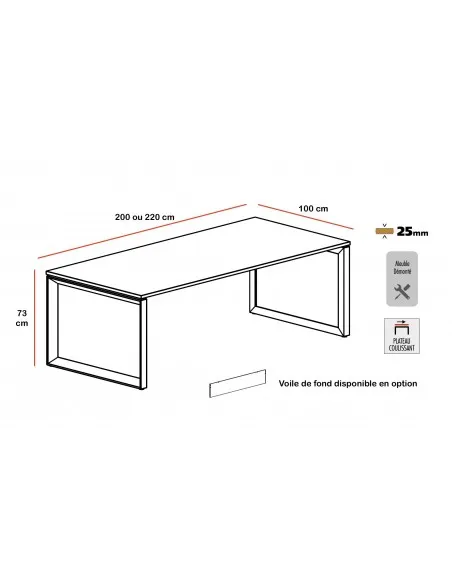 Bureau rectangulaire Star – Mobel Linea