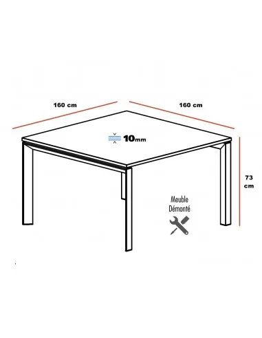 Table de réunion en verre Star - Mobel Linea