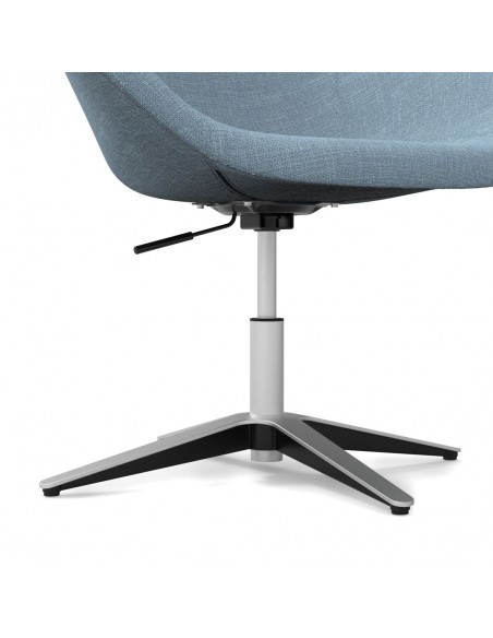 Grand fauteuil d’accueil Tilos avec pied métal - Mobel linea.