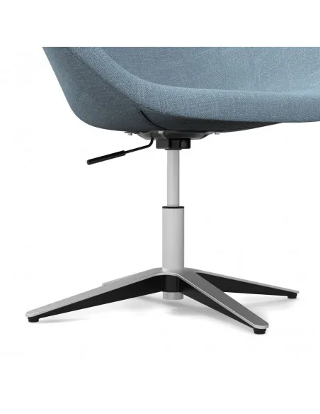 Grand fauteuil d’accueil Tilos avec pied métal - Mobel linea.
