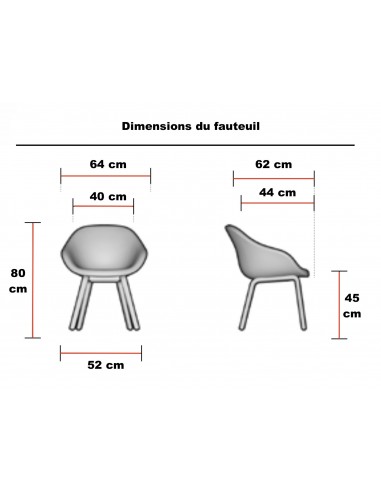 Chaise visiteurs Tilos pieds bois - Mobel linea