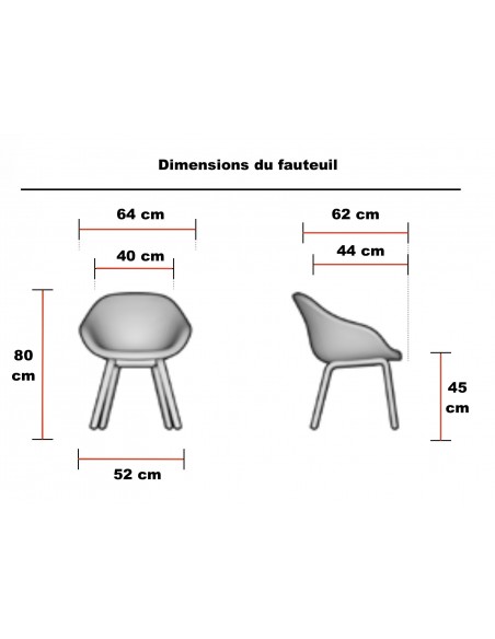 Chaise visiteurs Tilos pieds bois - Mobel linea