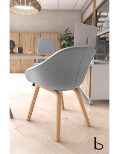 Chaise visiteurs Tilos pieds bois - Mobel linea 2